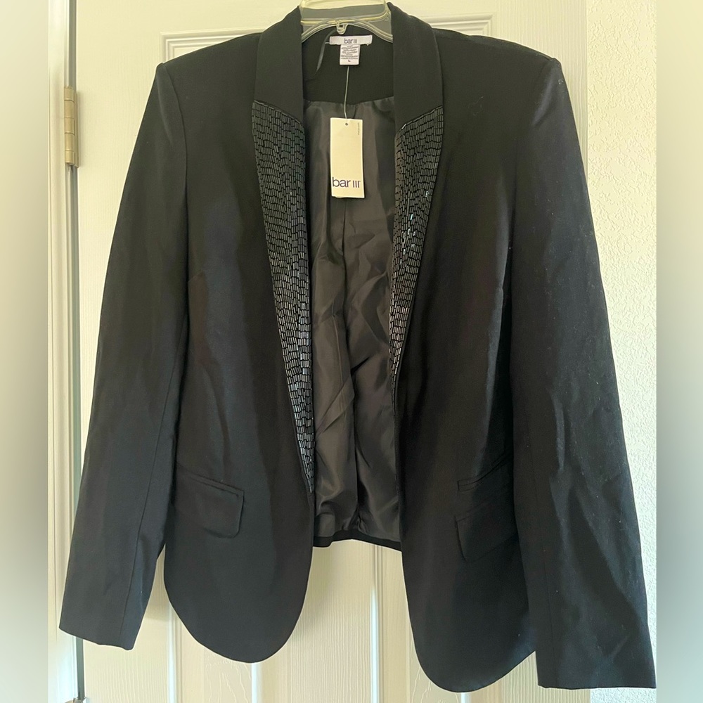 NWT Bar III Black Times Square Blazer